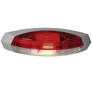 Hella Zijlicht rood/wit opbouw grijs rechter uitvoering