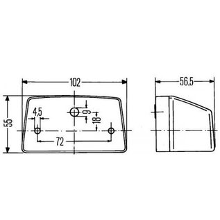 Hella Kentekenverlichting zwart