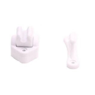 Deurvanger wit 9 mm scharnierend