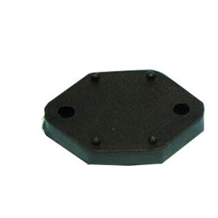 Onderlegplaat voor deurvanger zwart