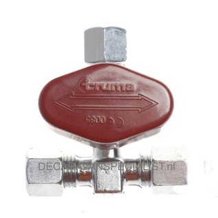 Truma Gaskraan 3 x8 mm afsluitbaar