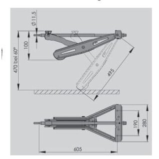 AL-KO Uitdraaisteun Plus 1000 kg