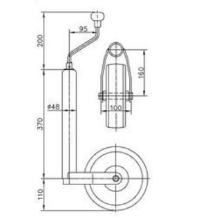 Winterhoff Neuswiel met kunststof wiel