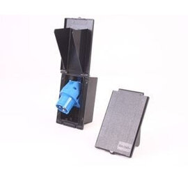 Inbouwstekkerdoos CEE langwerpig zwart