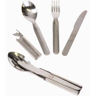 Bo-Trail Bestek 4-dlg/houder/opener rvs