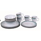 Bo-camp Servies 16-dlg melamine grijs/blauw