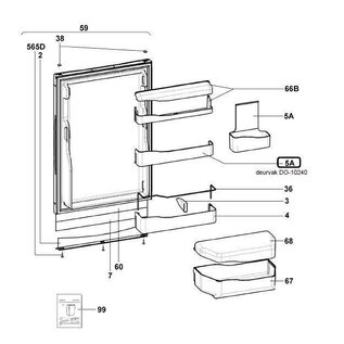 Dometic Deurvak midden series 6 + 7