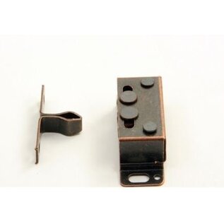 2 Dubbele rolsnappers metaal brons