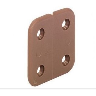 Scharnier kunststof bruin 4x4 cm à 4 stuks