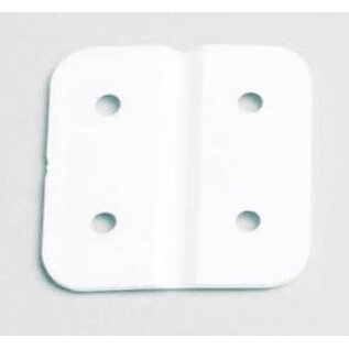Scharnier kunststof wit 4x4 cm à 4 stuks