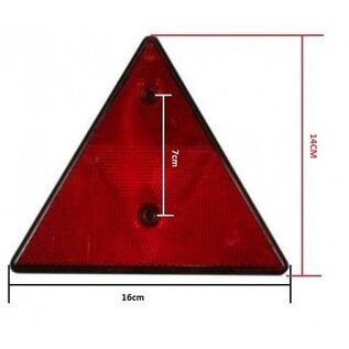 Driehoek reflector rood