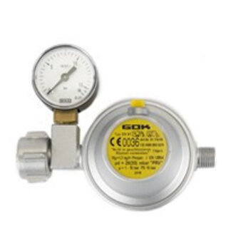 GOK Gasdrukregelaar met afblaasbeveiliging en manometer