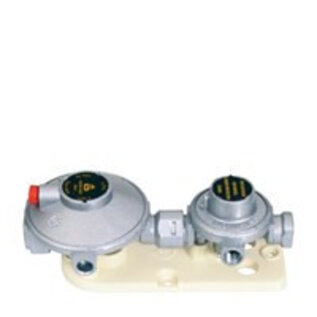 LPG gasdrukregelaar 30mb 6kg/h 2 traps 1/4 inch X 3/8 inch