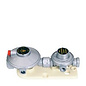 LPG gasdrukregelaar 30mb 6kg/h 2 traps 1/4 inch X 3/8 inch