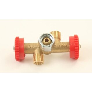Verdeelkraan 2 weg 1/4 links aansluiting