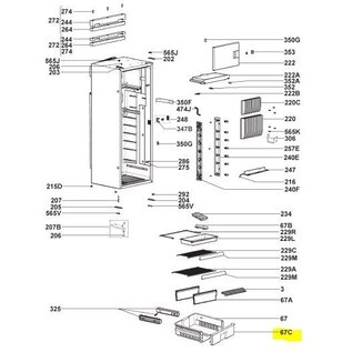 Dometic Beugel handgreep vershoudlade 9xx serie