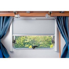 REMIS verduisteringsplisee REMIflair IV rubber creme / wit