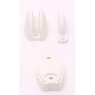 Deurvanger wit met onderlegplaat 10mm