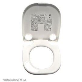 Dometic toilet zitting met deksel, wit