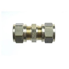 Knelkoppeling recht messing