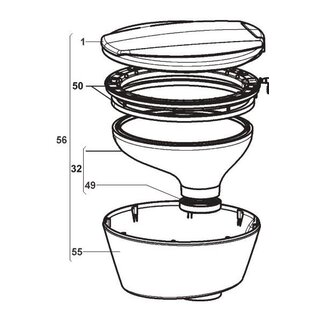 Dometic Afdichting, bac, zwart