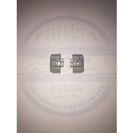 Eindstuk scharnierlijst grijs