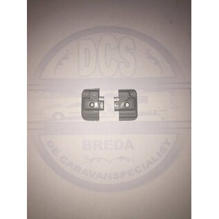 Eindstuk scharnierlijst grijs