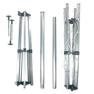 Bo-camp Droogmolen met voet - Demontabel - Draadlengte 15 meter