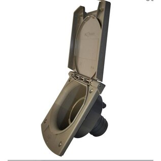 Watervulopening met dop grijs 40 mm