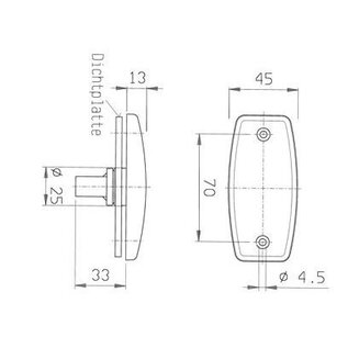Jokon Zijreflectorlicht oranje