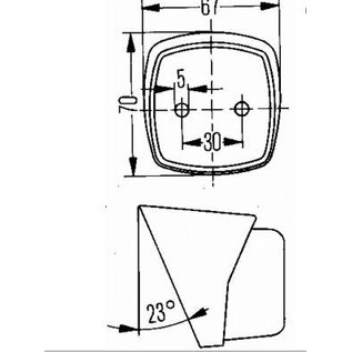 Hella Breedtelicht Taps 70x 67 mm