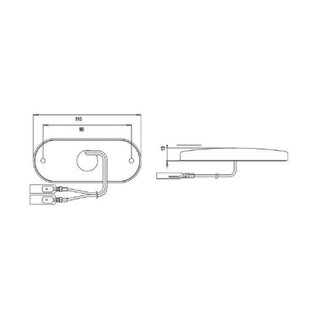 Jokon Zijreflectorlicht oranje LED opbouw