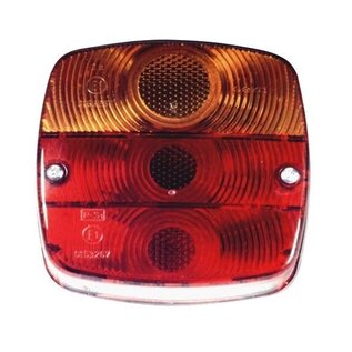 SAW Achterlicht met kentekenverlichting merk SAW 80 mm rond