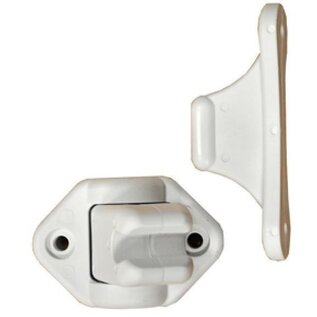 Deurvanger wit 9 mm scharnierend