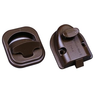 Toiletslot inbouw bruin afsluitbaar