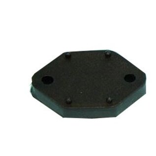 Onderlegplaat voor deurvanger zwart