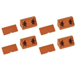 Kastverbinding met afdekplaat beige á 4 st