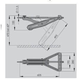 AL-KO Uitdraaisteun Plus 1000 kg