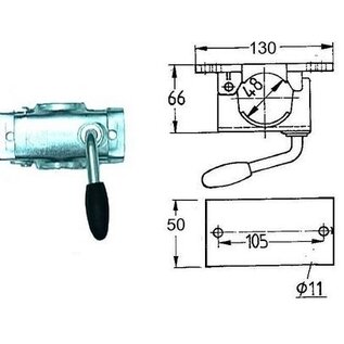 Neuswielklem 48 mm diameter