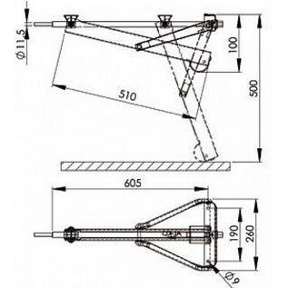 AL-KO Uitdraaisteun compact 800 kg lang