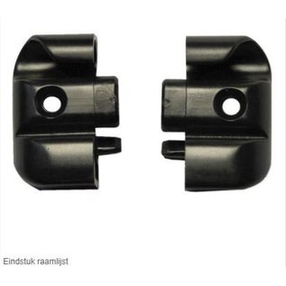 Eindstuk raamlijst zwart