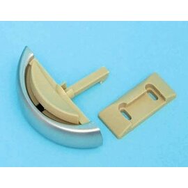 Meubelgreep combi line brons beige