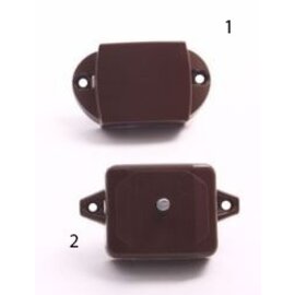 Pushlock kast- en/of toiletdeurslot spanjolet