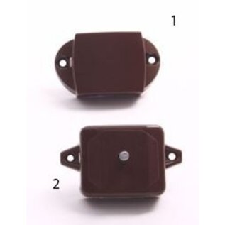 Pushlock kast- en/of toiletdeurslot spanjolet bruin