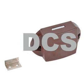 Pushlock kast- en/of toiletdeurslot bruin
