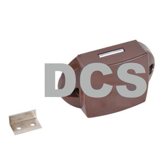 Pushlock kast- en/of toiletdeurslot bruin