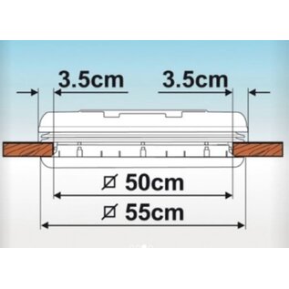 Fiamma Fiamma Dakluik 50x50 wit