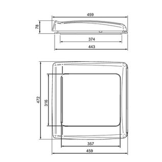 Omnistor Vent 12 volt transparant