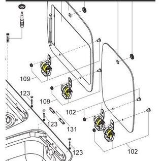 Dometic Scharnier voor glasafdekking