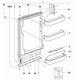 Dometic Deurvak Series 4, 5, 6 RGE 200